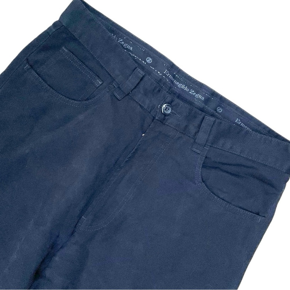 Ermenegildo Zenga Men’s Black Cotton Pants Size 34 - Picture 2 of 4